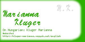marianna kluger business card
